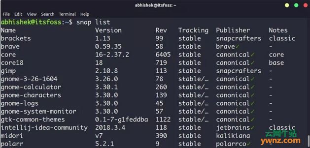 在Ubuntu/Debian系统中查看已经安装成功的软件包