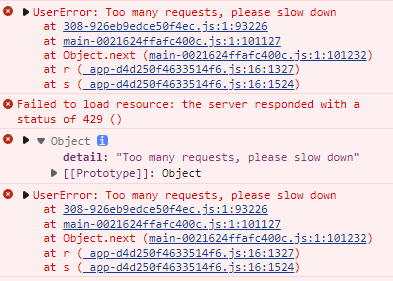 Too many requests